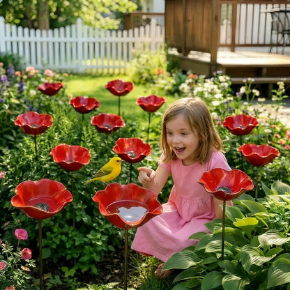 Blomsterformat fågelbad – för fåglar, bin och fjärilar