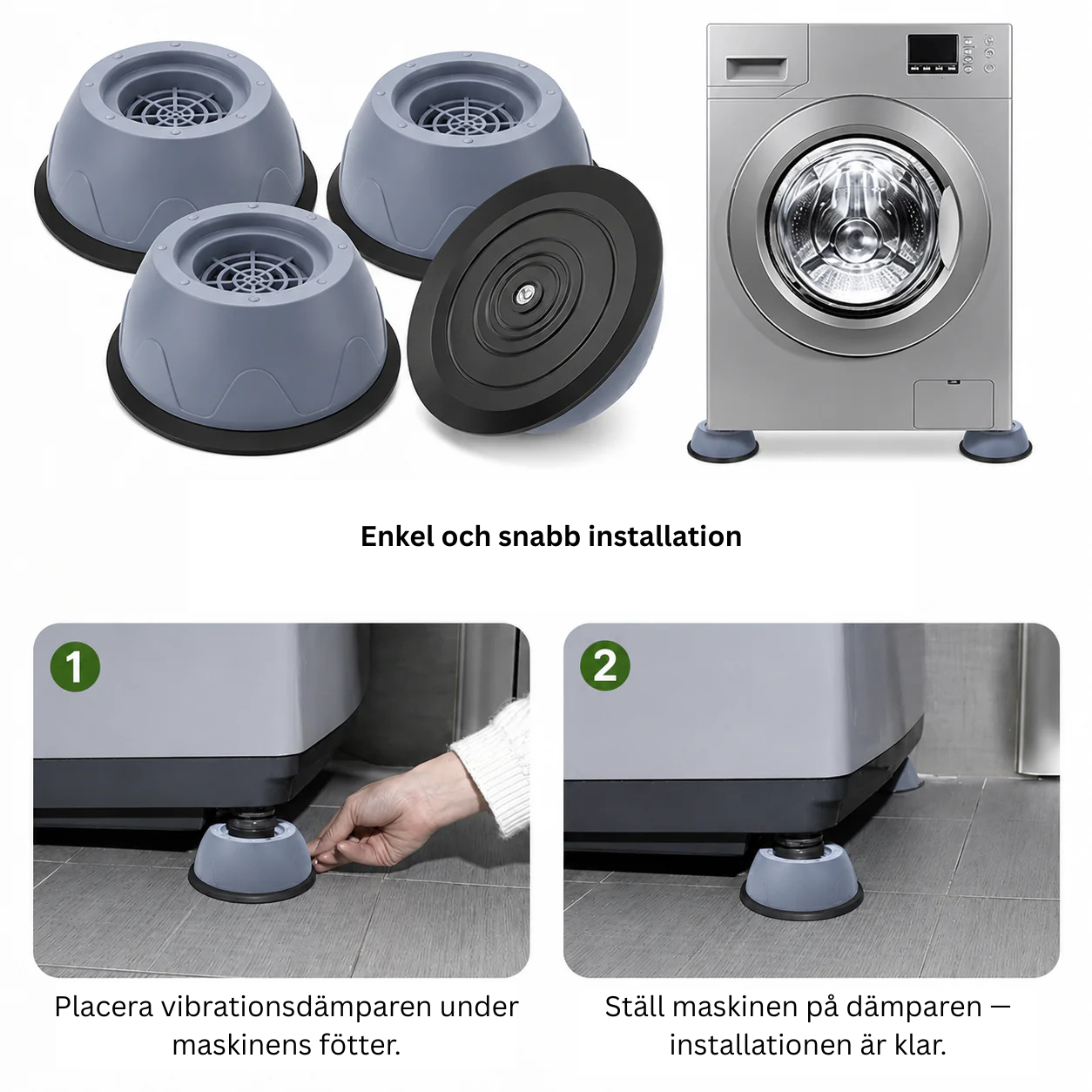 StilleFötter™ – Slipp oljud och vibrationer (8 st)