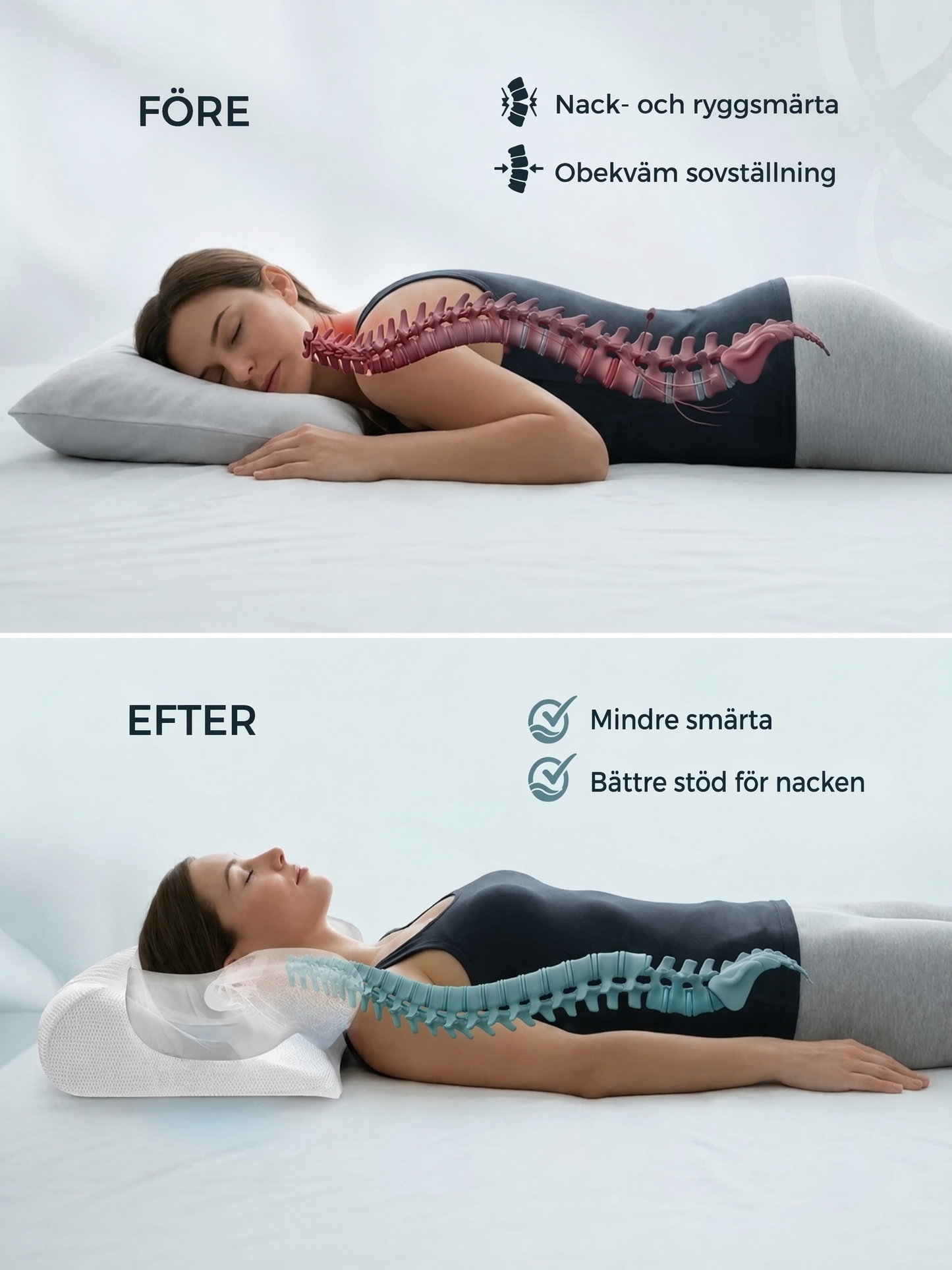NackStöd™ – Ergonomisk kudde för nacke och axlar