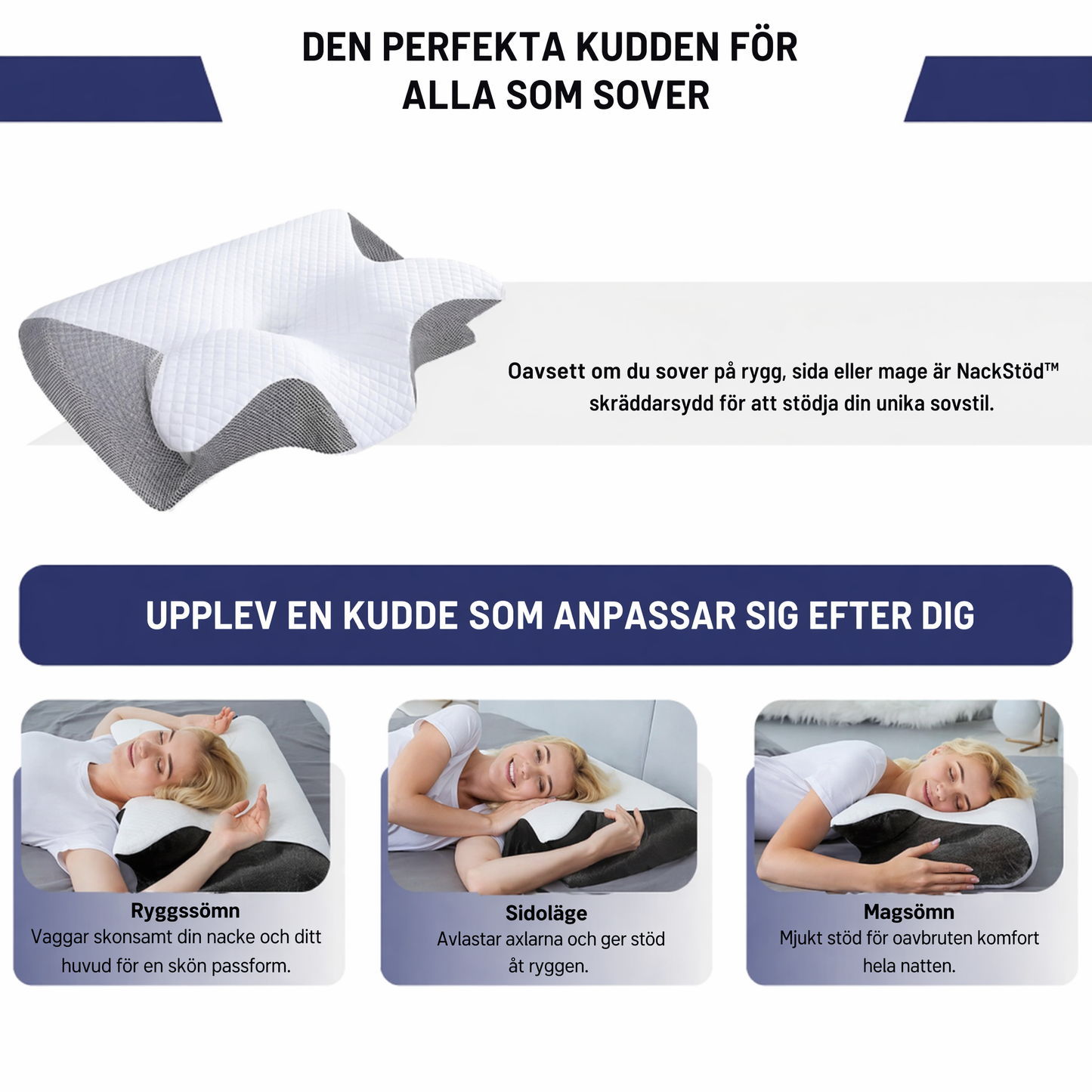 NackStöd™ – Ergonomisk kudde för nacke och axlar