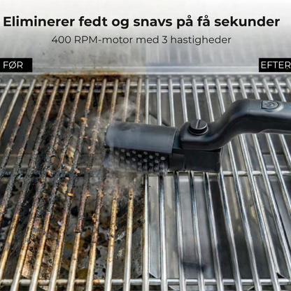 GrillRen Pro™ – Elektrisk grillbørste med kraftfuld motor