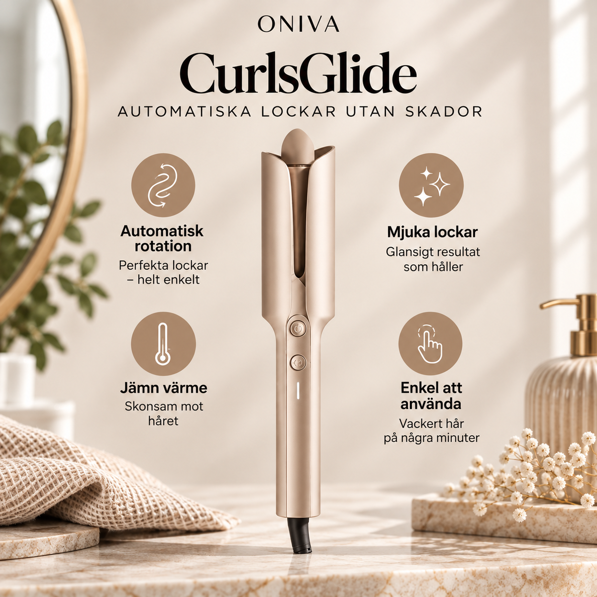 CurlsGlide – Automatiska lockar utan skador