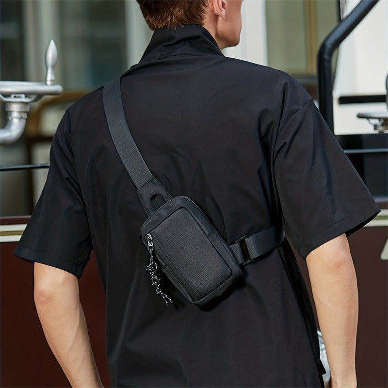 🎒 UrbanBäraren™ – Axelväska för herr – Lätt och vattentålig – Justerbar rem, perfekt för pendling eller resor – Modern och praktisk 💼✨